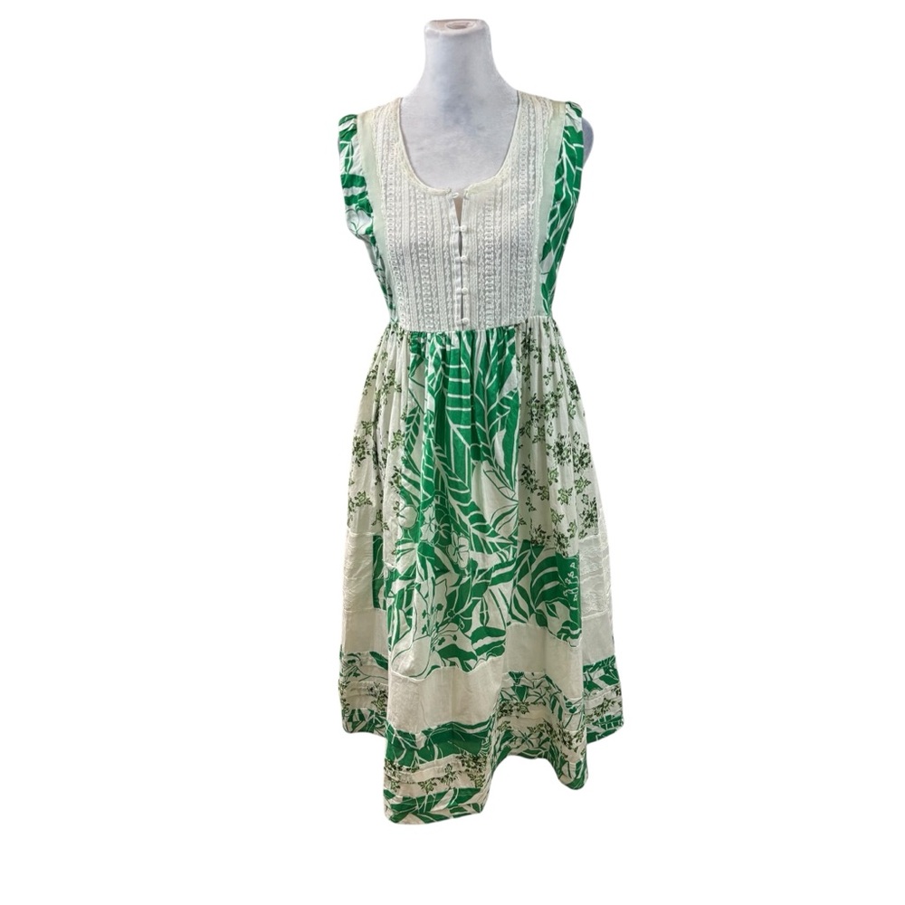 Vintage‎ Necessary Objects Brand Cottage Core Floral and Lace Dress Size 8